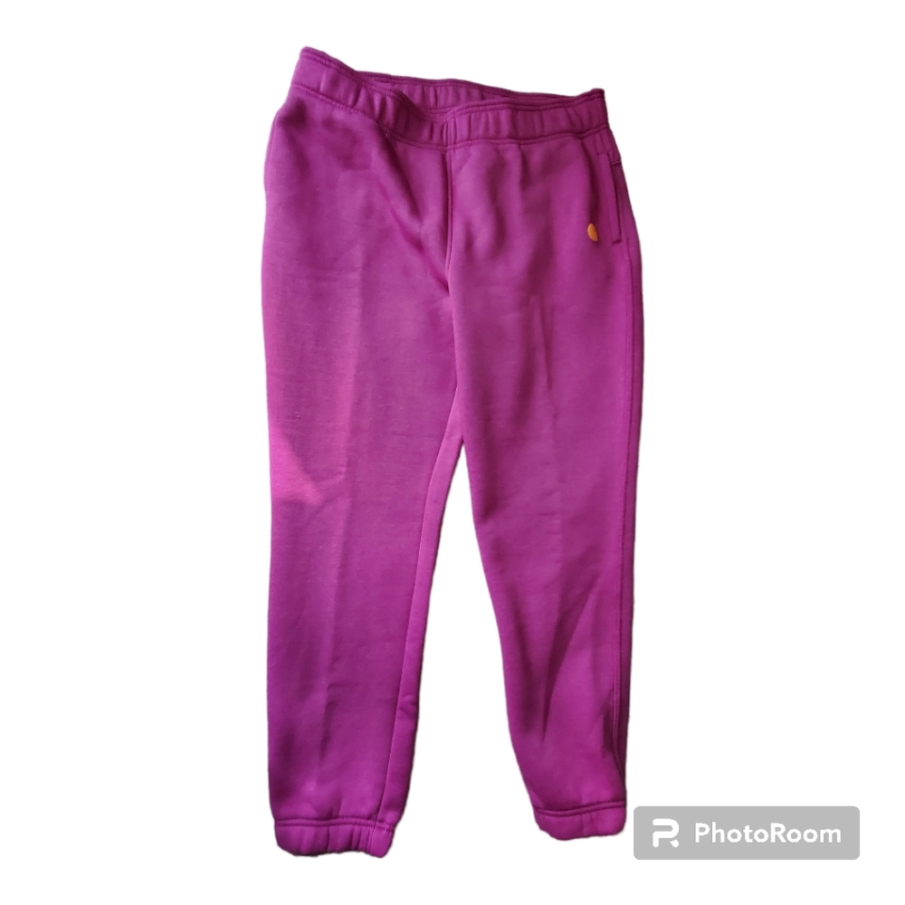 Carhartt womens midrise relaxed fit fleece jogger magenta pink - Picture 5 of 8